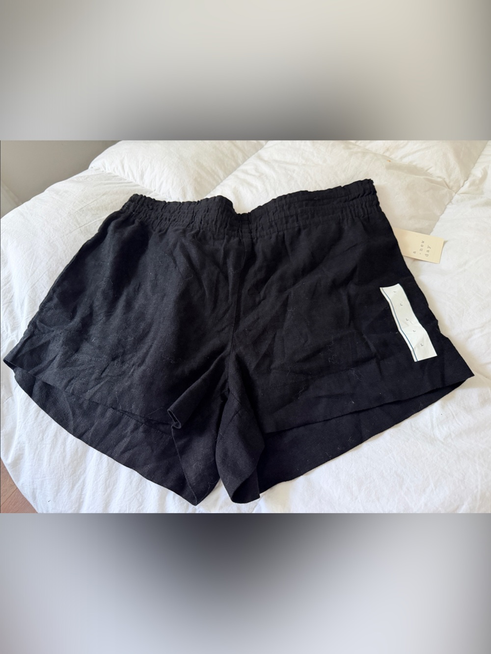 a new day Black Women's Elastic-Waist Casual Shorts